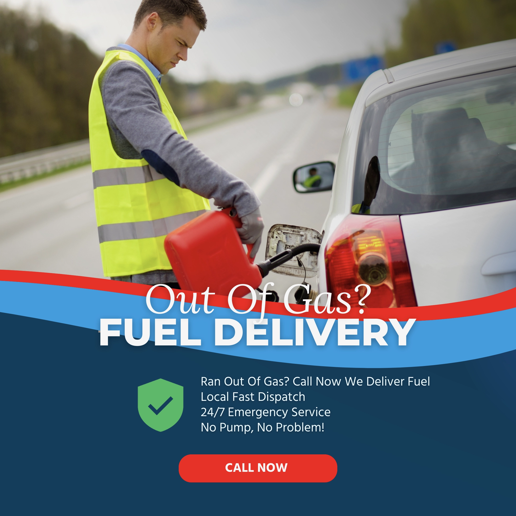 Fuel Delivery 5 Dark Blue And Gold Modern Car Towing Service Instagram Post 2